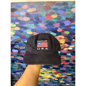 Rock and Roll Hall of Fame Museum Hat Black USA Flag Strapback Dad Cap Mens
